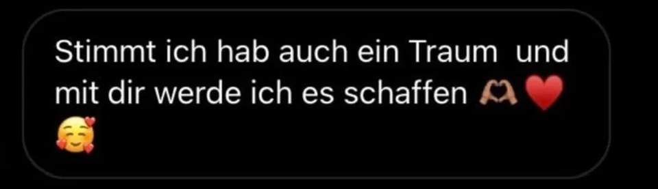 WhatsApp-Nachricht einer Kundin: Mit dir werde ich es schaffen.
